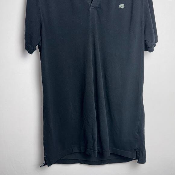 Banana Republic Elephant Logo Men's Polo Short Sleeve Shirt Size L Black Casual‎ - Picture 3 of 8